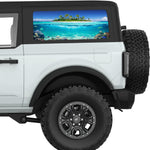 UNDERWATER ISLAND QUARTER WINDOW DECAL FITS 2021+ FORD BRONCO 2 DOOR HARD TOP