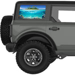 UNDERWATER ISLAND QUARTER WINDOW DECAL FITS 2021+ FORD BRONCO 4 DOOR HARD TOP