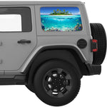 UNDERWATER ISLAND QUARTER WINDOW DECAL FITS 2018+ JEEP WRANGLER 4 DOOR HARD TOP JLU