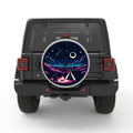 UNDER THE STARS WHITE TIRE COVER