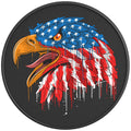 UNITED STATES AMERICAN EAGLE BLACK CARBON FIBER TIRE COVER