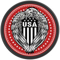 USA AMERICAN BALD EAGLE BLACK CARBON FIBER TIRE COVER