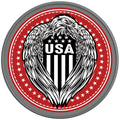 USA AMERICAN BALD EAGLE SILVER CARBON FIBER TIRE COVER