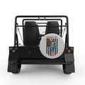 USA ARMY MEMORIAL DAY SILVER CARBON FIBER TIRE COVER FOR MOKE