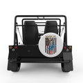 USA ARMY MEMORIAL DAY WHITE CARBON FIBER TIRE COVER FOR MOKE