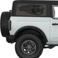 USA BEAR QUARTER WINDOW DECAL FITS 2021+ FORD BRONCO 2 DOOR HARD TOP