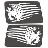 USA BEAR QUARTER WINDOW DRIVER & PASSENGER DECALS