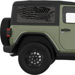 USA EAGLE QUARTER WINDOW DECAL FITS 2011-2018 JEEP WRANGLER 2 DOOR HARD TOP JK