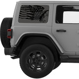 USA EAGLE QUARTER WINDOW DECAL FITS 2011-2018 JEEP WRANGLER 4 DOOR HARD TOP JKU
