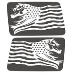 USA HORSE QUARTER WINDOW DRIVER & PASSENGER DECALS