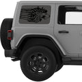 USA LION QUARTER WINDOW DECAL FITS 2011-2018 JEEP WRANGLER 4 DOOR HARD TOP JKU