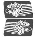 USA LION QUARTER WINDOW DRIVER & PASSENGER DECALS
