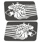 USA LION QUARTER WINDOW DRIVER & PASSENGER DECALS