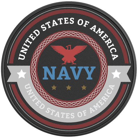 USA NAVY EAGLE BLACK CARBON FIBER TIRE COVER