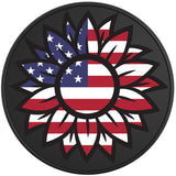 USA SUNFLOWER BLACK TIRE COVER