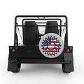 USA SUNFLOWER SILVER CARBON FIBER TIRE COVER FOR MOKE