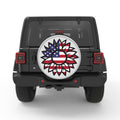 USA SUNFLOWER BLACK TIRE COVER