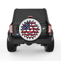 USA SUNFLOWER PEARL  WHITE CARBON FIBER TIRE COVER