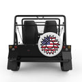 USA SUNFLOWER WHITE TIRE COVER FOR MOKE