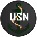 USN ANCHOR BLACK TIRE COVER