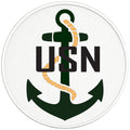 USN ANCHOR BLACK TIRE COVER
