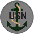 USN ANCHOR SILVER CARBON FIBER TIRE COVER