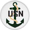USN ANCHOR WHITE TIRE COVER
