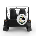 USN ANCHOR WHITE TIRE COVER FOR MOKE