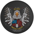 US ARMY AMERICAN FLAG BLACK TIRE COVER