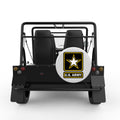 US ARMY LOGO WHITE CARBON FIBER TIRE COVER FOR MOKE