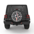 US FLAG COMPASS BLACK CARBON FIBER TIRE COVER