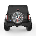 US FLAG COMPASS BLACK CARBON FIBER TIRE COVER