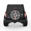 US FLAG COMPASS BLACK TIRE COVER