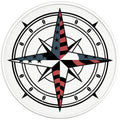 US FLAG COMPASS BLACK TIRE COVER