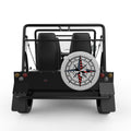 US FLAG COMPASS SILVER CARBON FIBER TIRE COVER FOR MOKE