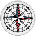 US FLAG COMPASS WHITE TIRE COVER