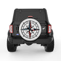 US FLAG COMPASS PEARL  WHITE CARBON FIBER TIRE COVER