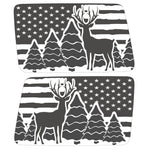 US FLAG DEER TREES QUARTER WINDOW DRIVER & PASSENGER DECALS