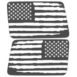 US FLAG DISTRESSED QUARTER WINDOW DRIVER & PASSENGER DECALS