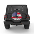 US FLAG LIPS BLACK CARBON FIBER TIRE COVER