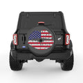 US FLAG LIPS BLACK CARBON FIBER TIRE COVER
