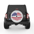 US FLAG LIPS SILVER CARBON FIBER TIRE COVER