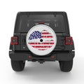 US FLAG LIPS SILVER CARBON FIBER TIRE COVER