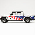 US FLAG SIDE GRAPHIC SIDE GRAPHIC DECAL FITS JEEP GLADIATOR