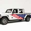 Us Flag Side Graphic Decal For Jeep Gladiator