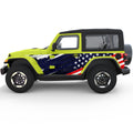 US FLAG SIDE GRAPHIC SIDE GRAPHIC DECAL FITS 2018+ JEEP WRANGLER 2 DOOR JL