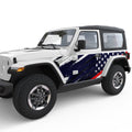 US FLAG SIDE GRAPHIC BODY GRAPHIC DECAL FITS 2018+ JEEP WRANGLER 2 DOOR JLU