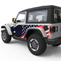 US FLAG SIDE GRAPHIC DOOR DECAL FITS 2018+ JEEP WRANGLER 2 DOOR JLU