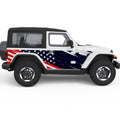 US FLAG SIDE GRAPHIC SIDE GRAPHIC DECAL FITS 2005-2017 JEEP WRANGLER 2 DOOR JK