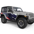 US FLAG SIDE GRAPHIC BODY GRAPHIC DECAL FITS 2005-2017 JEEP WRANGLER 2 DOOR JKU